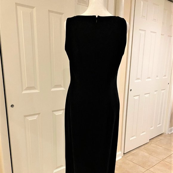 Classic Wool Crepe Evening Gown with Jacket Size 8 - Picture 4 of 4